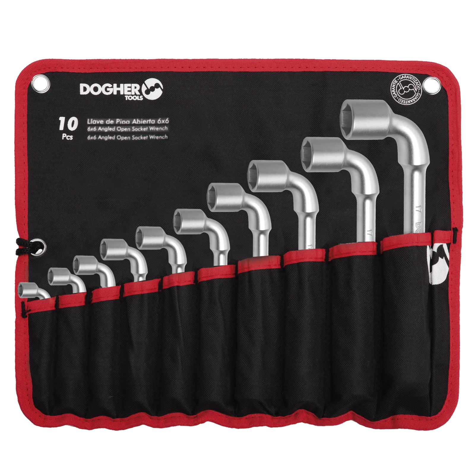 Bolsa de Nylon 10 Llaves de Pipa Abierta DOGHER 6X6 CrV