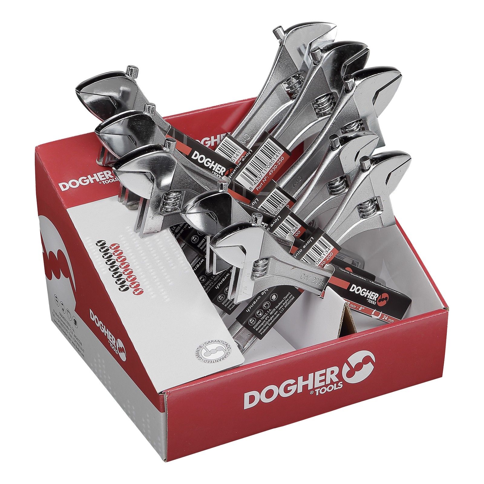Expositor Mostrador Llave Ajustable DOGHER Moleta Central CrV 15º Std