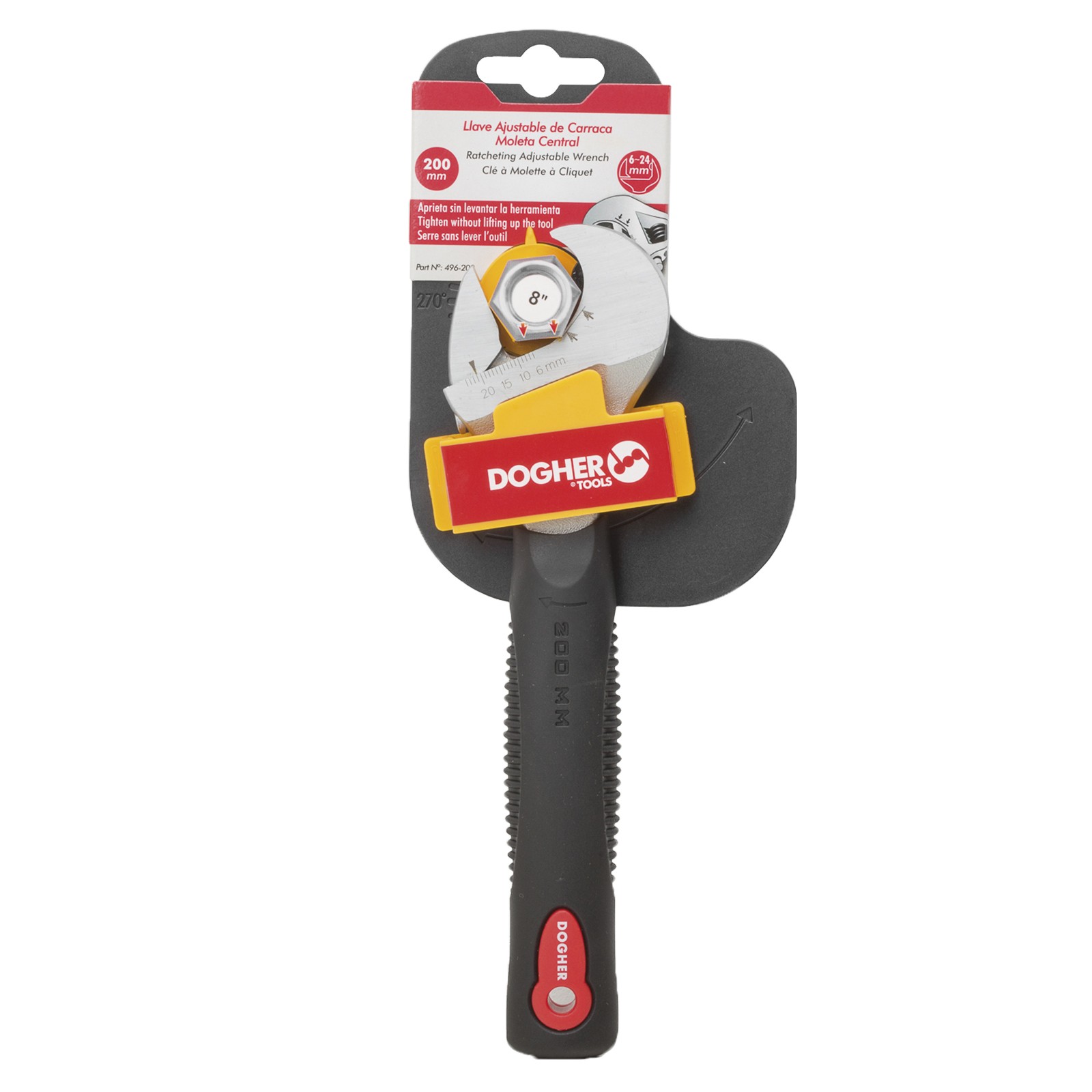 Llave Ajustable DOGHER Carraca CrV