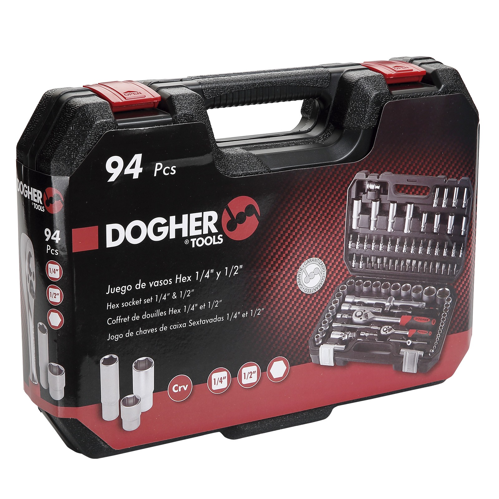 Juego DOGHER Vasos Hexagonal 1/4 y 1/2 Std 94 Piezas
