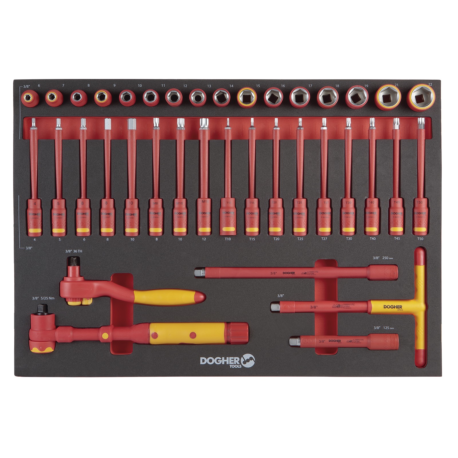 Carro Mecánico DOGHER VDE STD 6 Cajones + 84 Herramientas