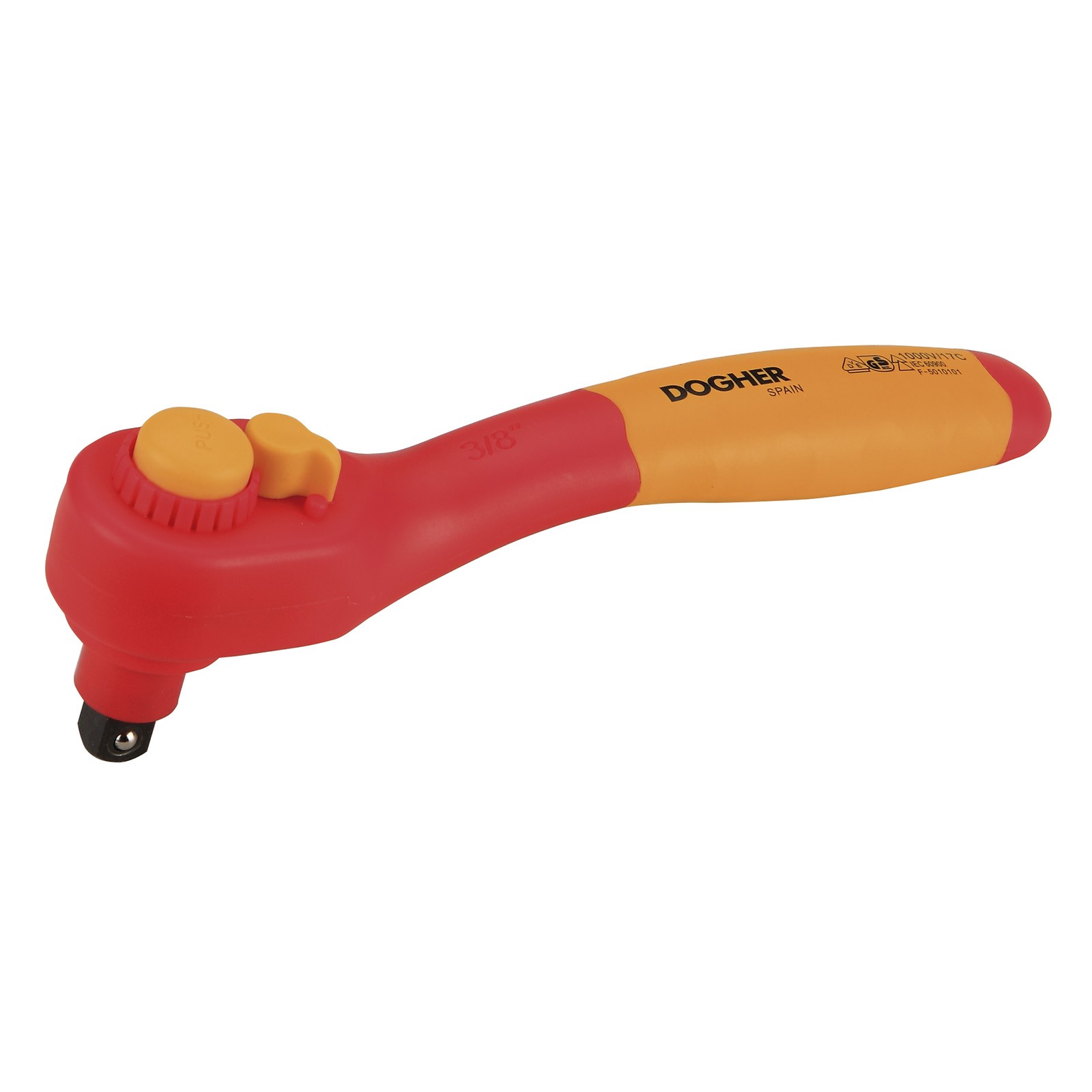 Llave DOGHER Carraca Reversible 3/8 Vde Aislada 200mm