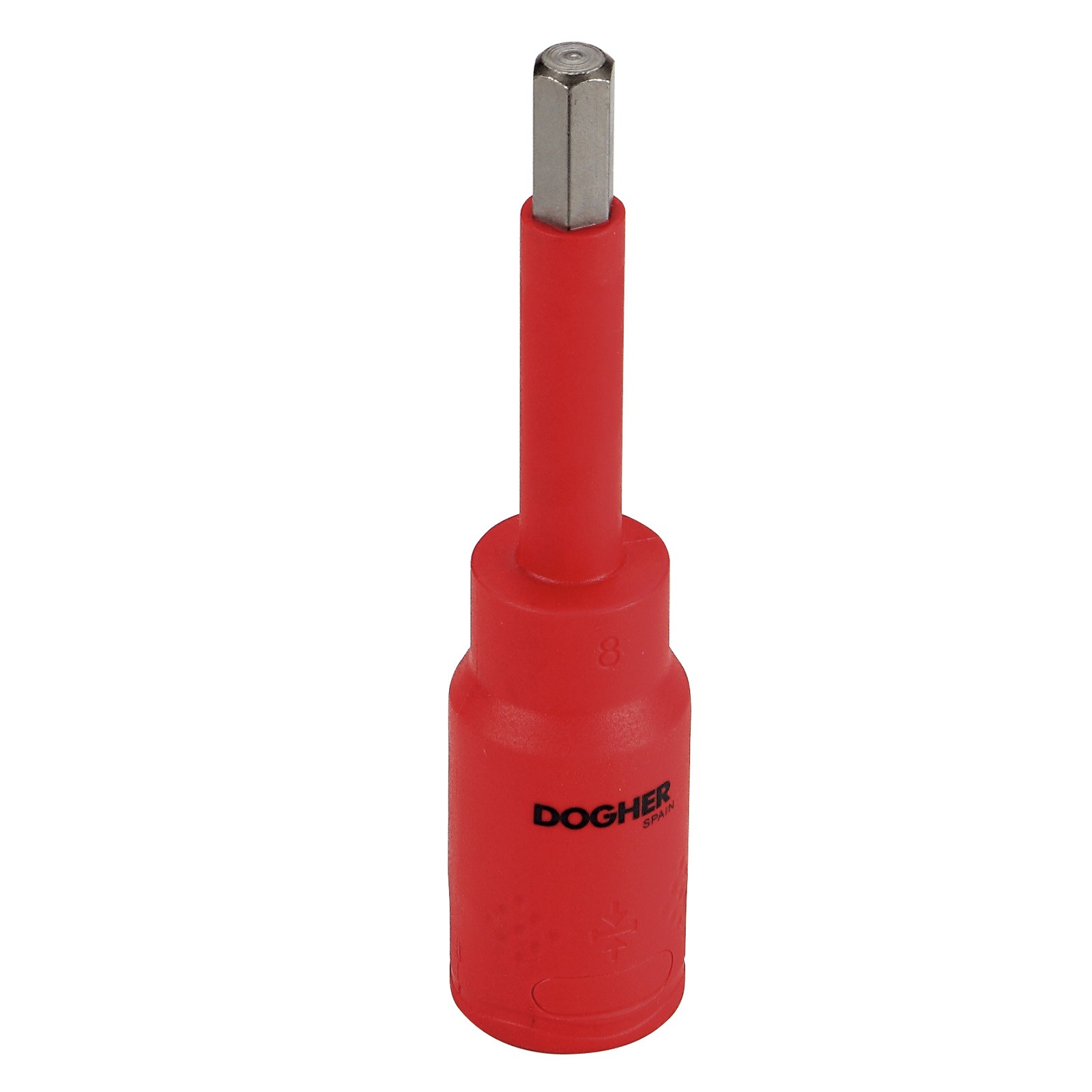 Llave DOGHER Vaso 1/2 con Punta Hexagonal Vde Aislada