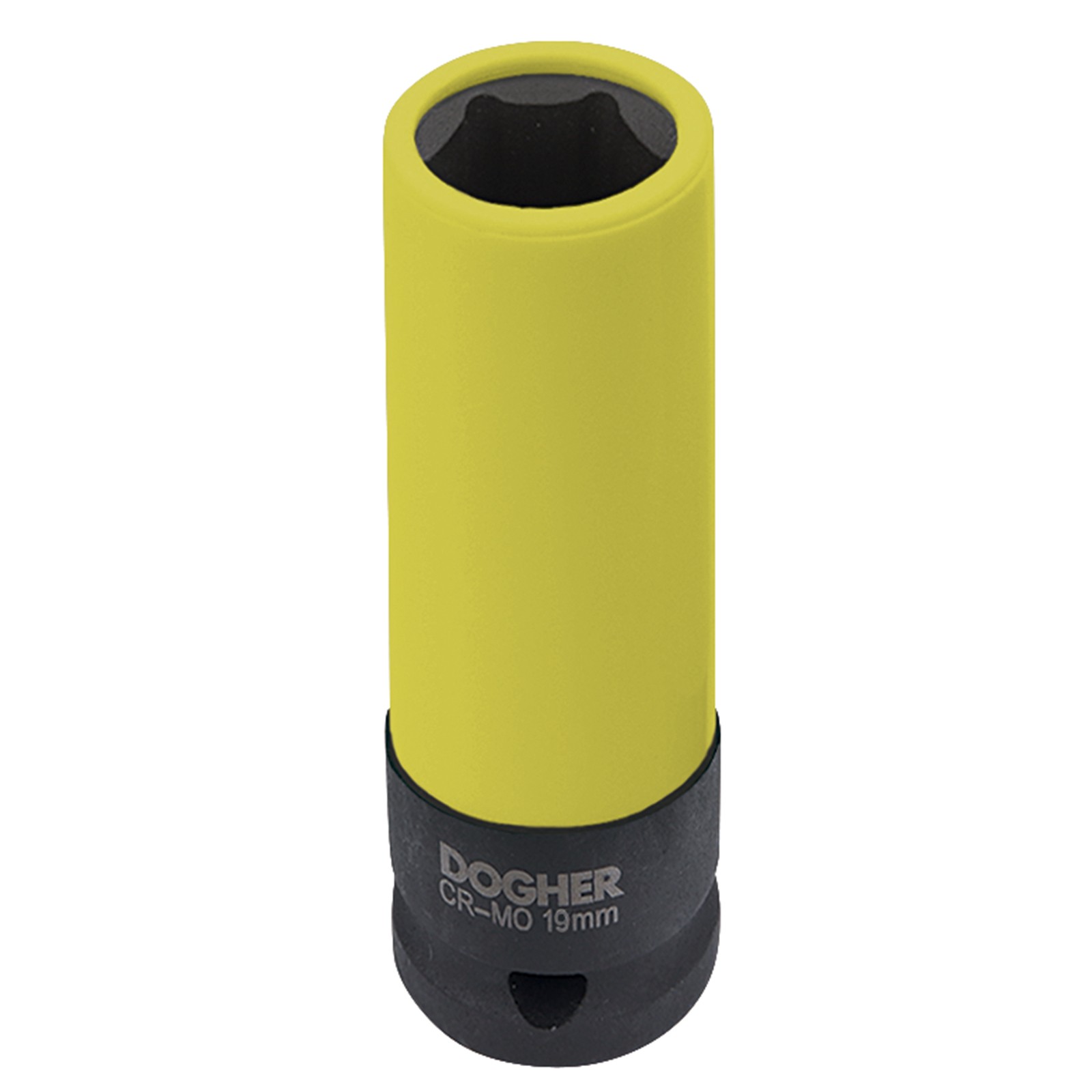 Llave DOGHER de Vaso Impacto Hexagonal 1/2 Amarillo 19mm
