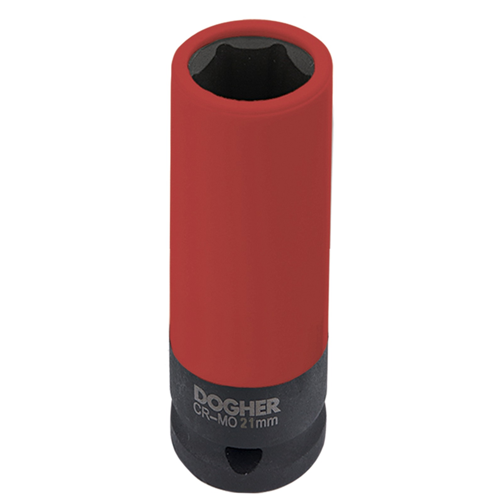 Llave DOGHER de Vaso Impacto Hexagonal 1/2 Rojo 21mm