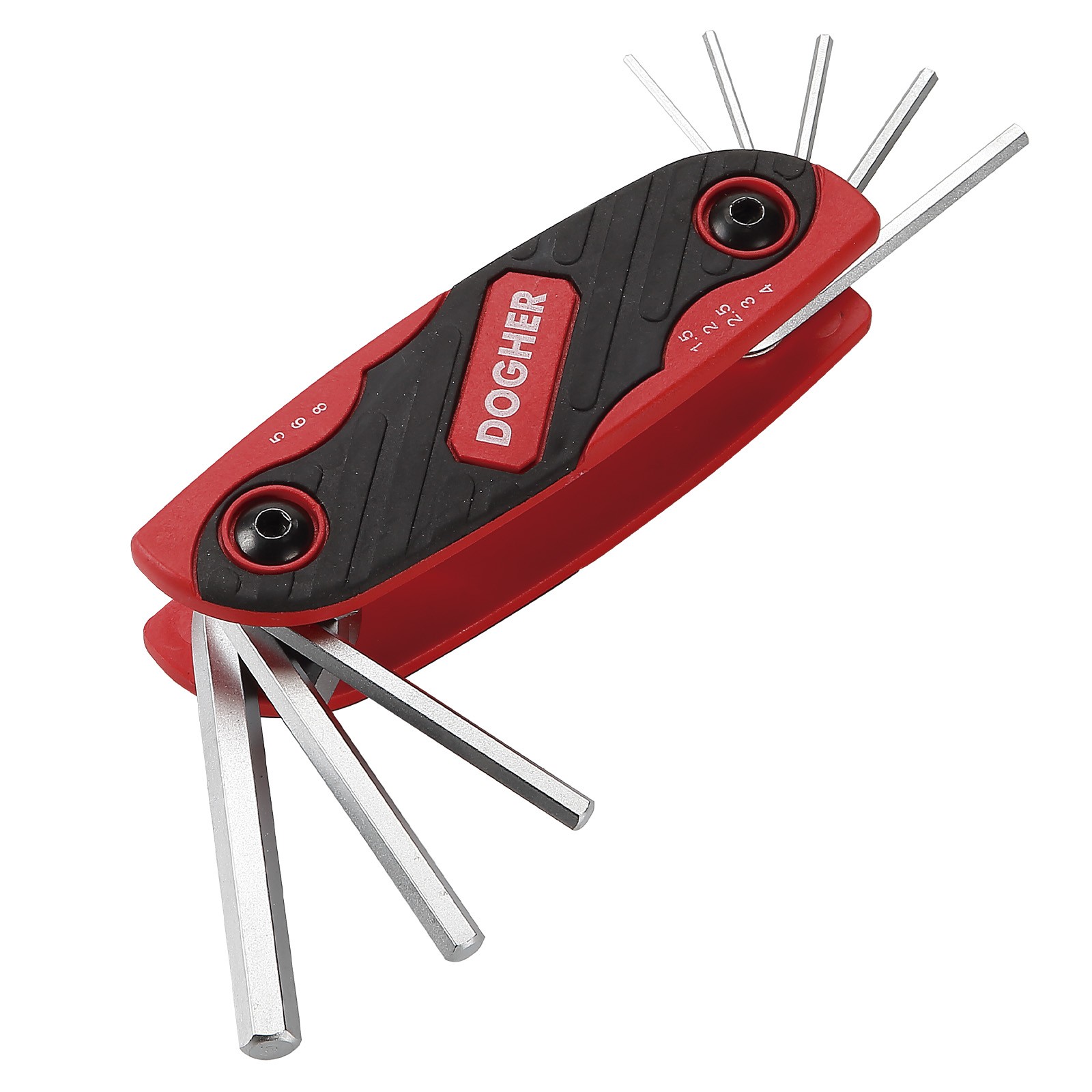Expositor DOGHER Mostrador Juego 8 Llaves Macho Hexagonal CrV Navaja 1,5-8mm
