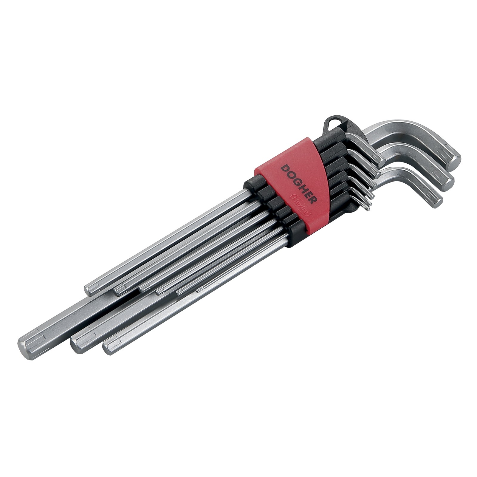Juego DOGHER 9 Llaves Macho Hexagonal CrV Extra Larga Profix 1,5-10mm