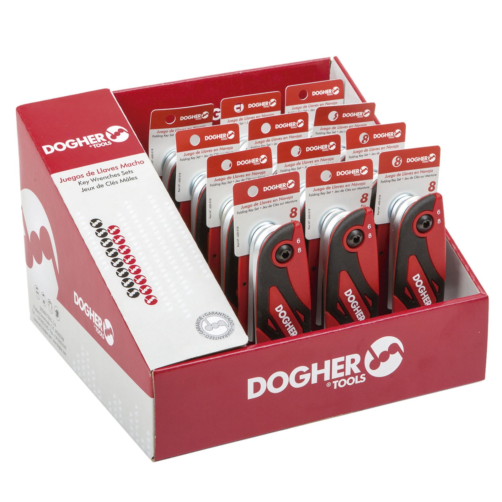 Expositor DOGHER Mostrador Juego 8 Llaves Macho Torx CrV Navaja T9-T40