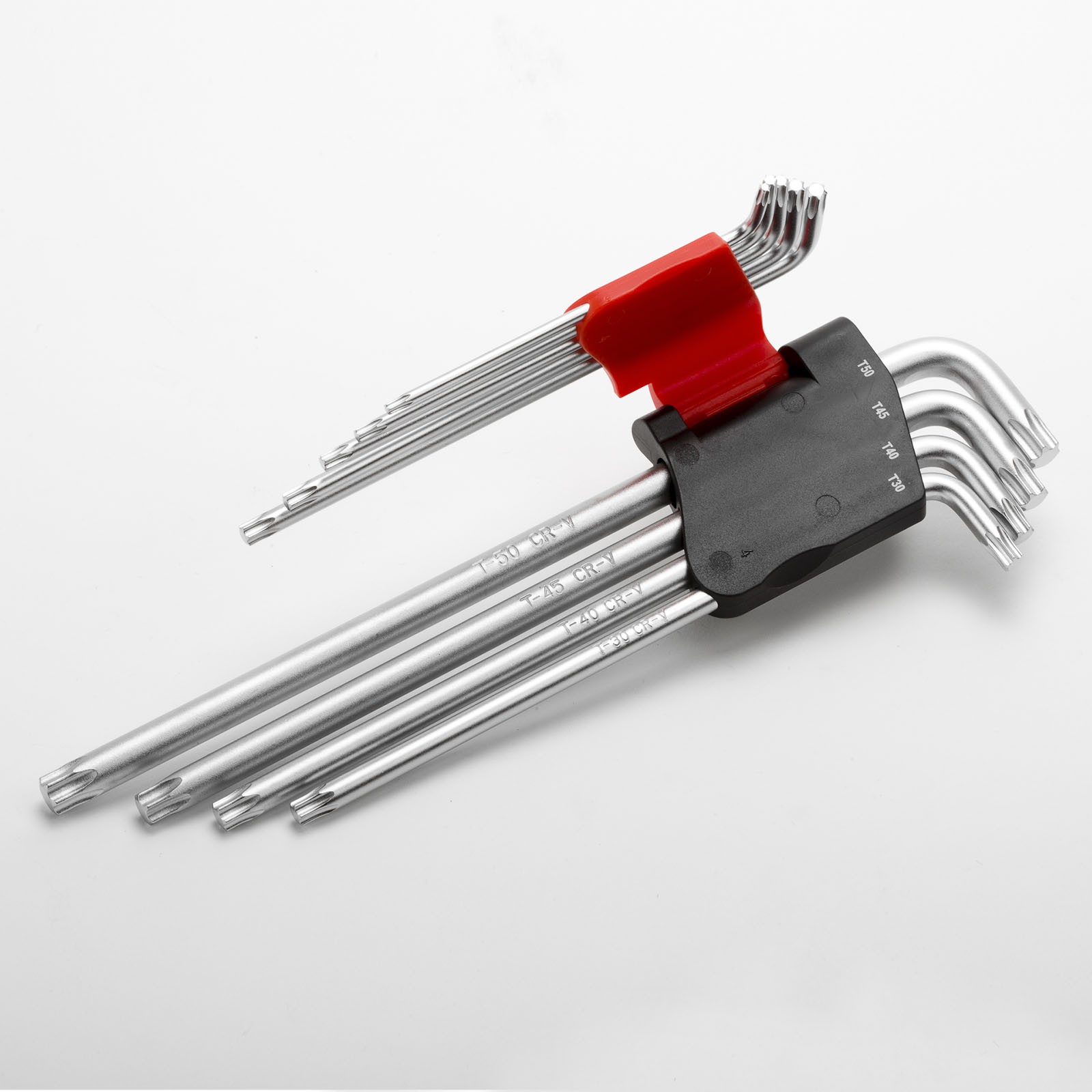 Juego 9 Llaves Macho Torx CrV Extra Larga T10-T50
