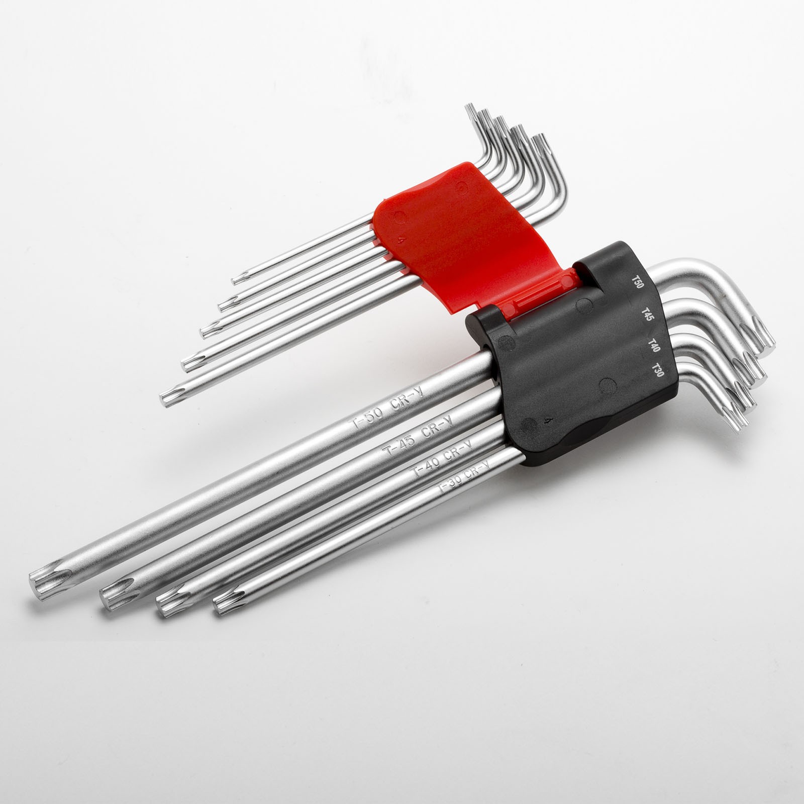 Juego 9 Llaves Macho Torx CrV Extra Larga T10-T50