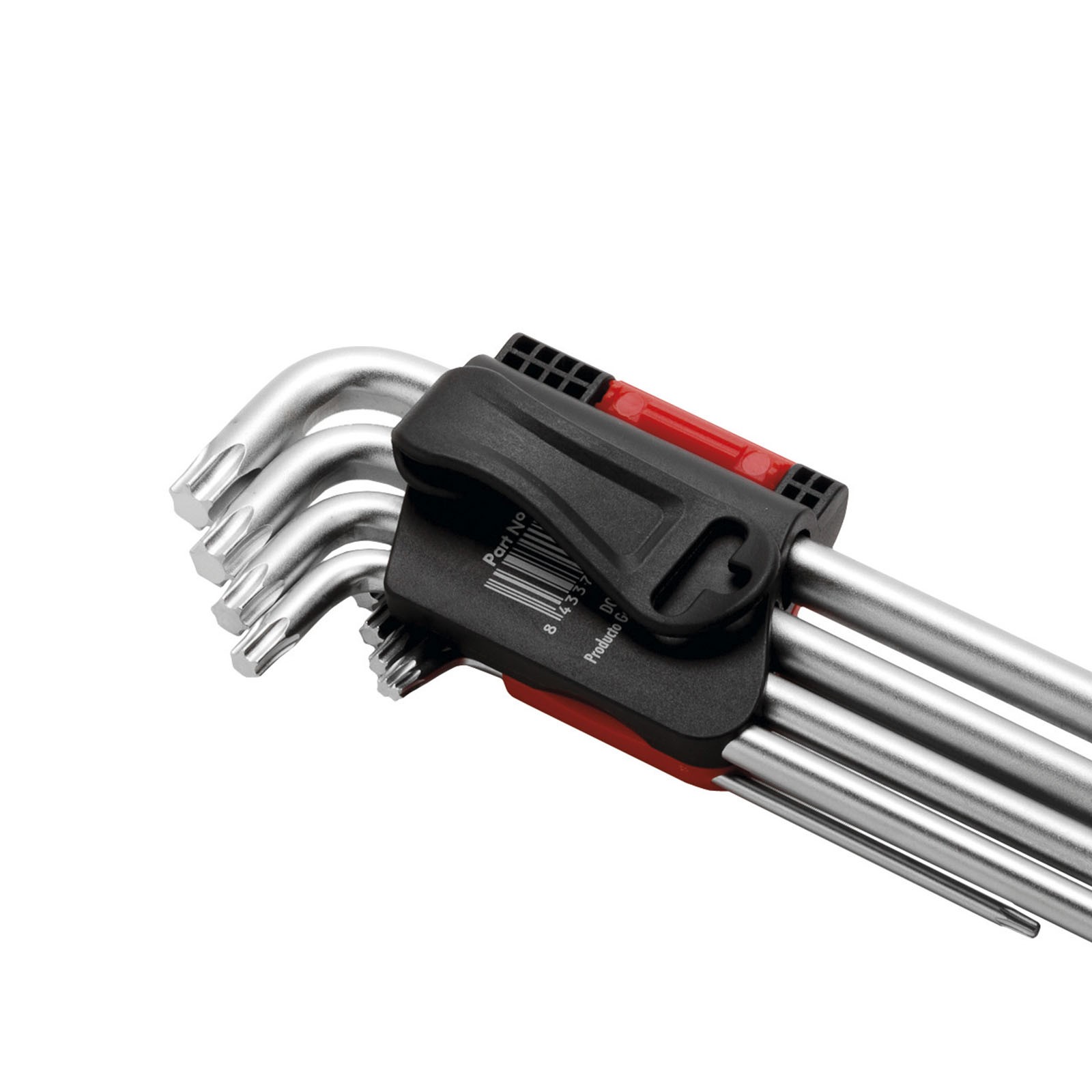 Juego 9 Llaves Macho Torx CrV Extra Larga T10-T50