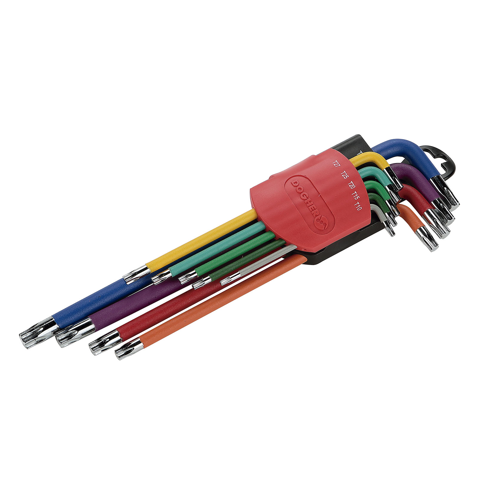 Juego DOGHER 9 Llaves Torx Color Extra Larga T10-T50