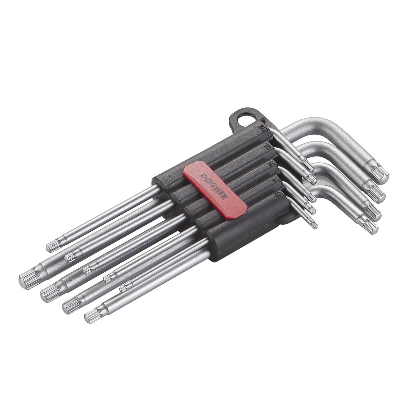 Juego DOGHER 9 Llaves Macho Torx CrV PROFIX T8-T40