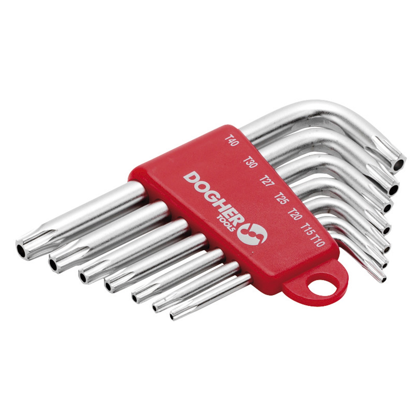 Juego DOGHER 7 Llaves Macho Torx Seguridad CrV Corta T10-T40