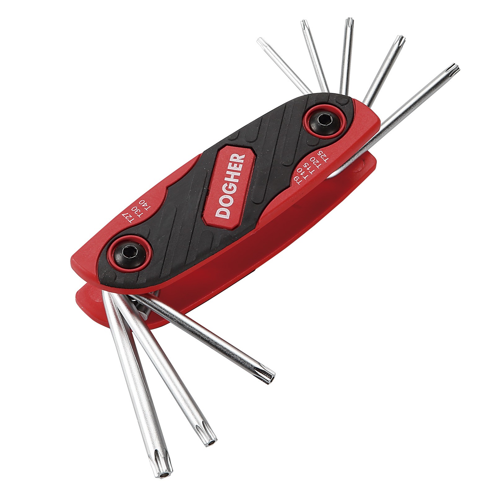 Expositor DOGHER Mostrador Juego 8 Llaves Macho Torx Seguridad CrV Navaja TS9-TS40