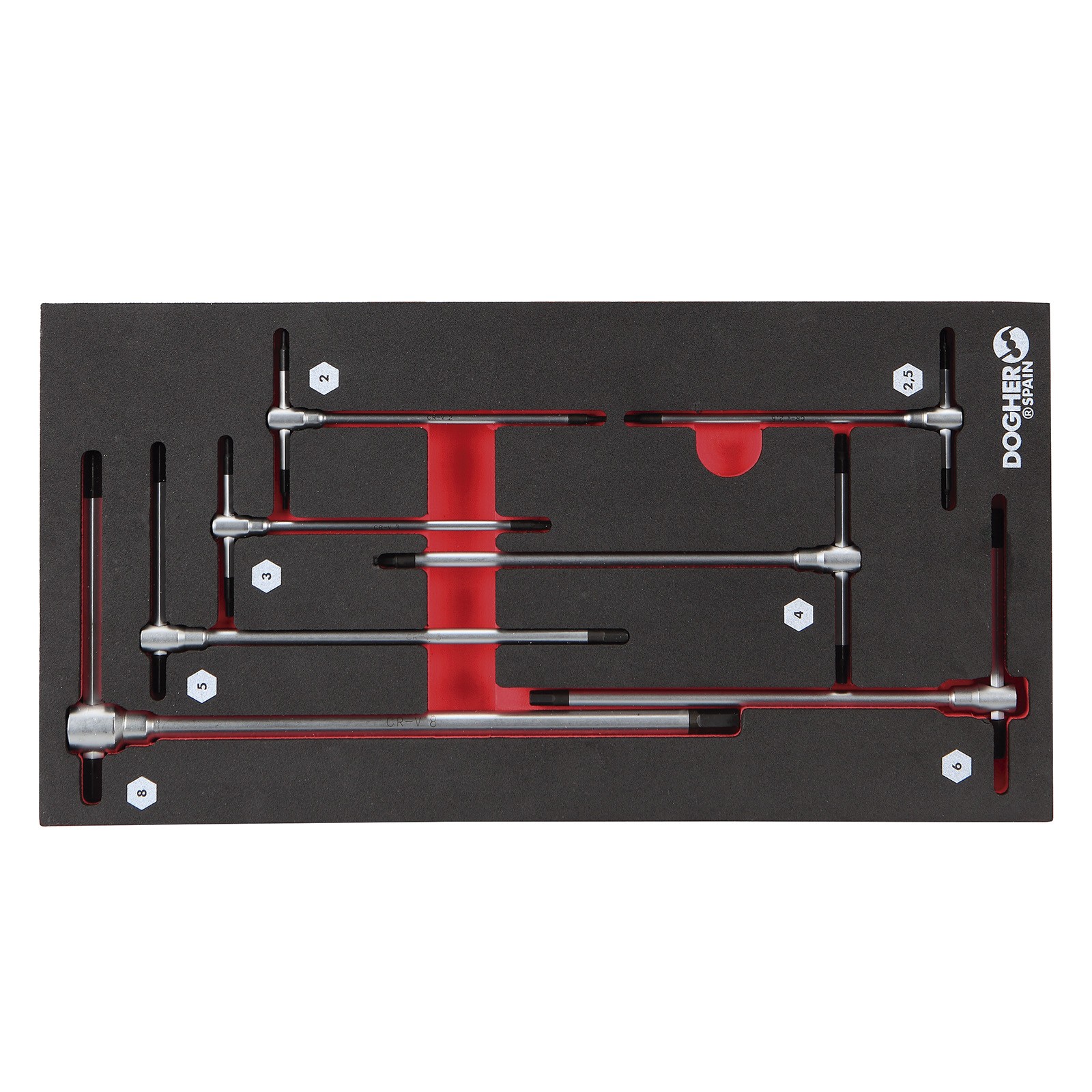 Bandeja Combinable DOGHER 1/3 - 7 Llaves Corredizas T