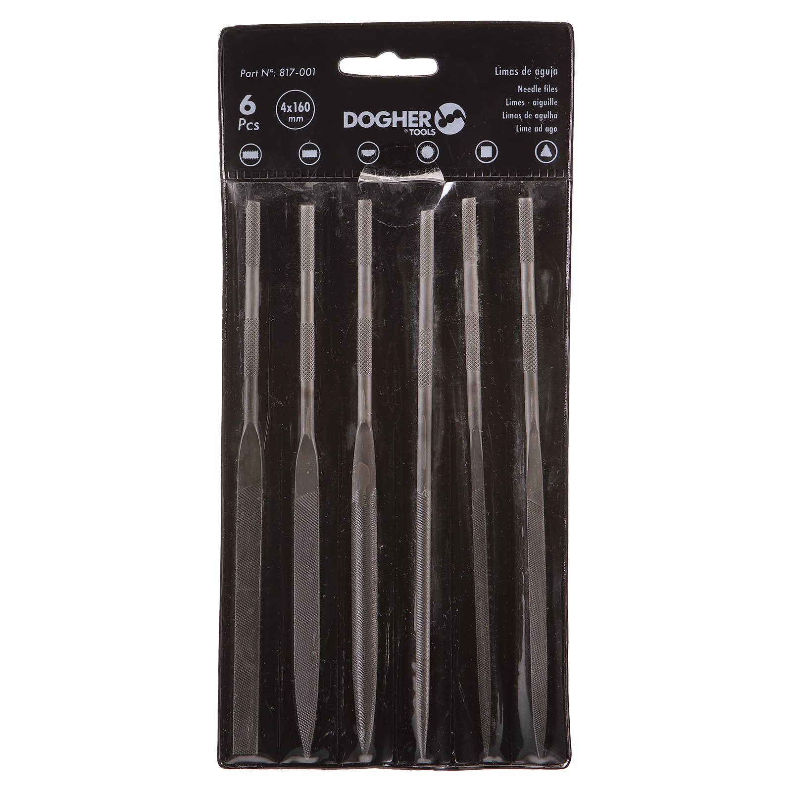 Juego DOGHER de 6 Limas de Aguja 160 mm