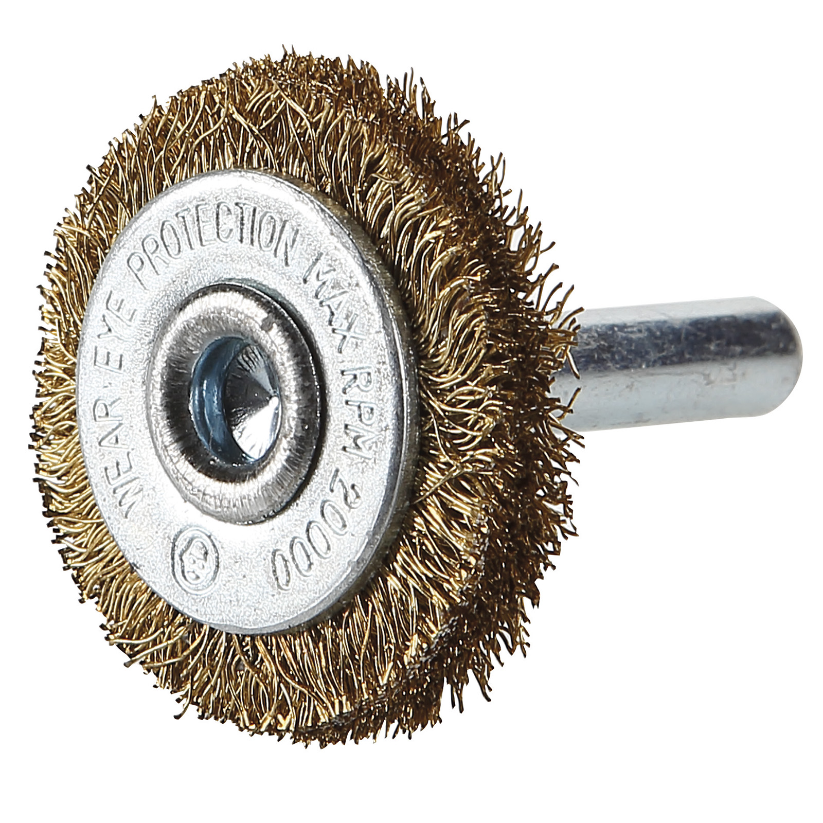 Disco Minor Industrial Alambre Ondulado 0,20 mm Acero Latonado Espiga 6 mm 30x10x0,2 mm