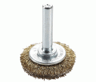 Disco Minor Industrial Alambre Ondulado 0,20 mm Acero Latonado Espiga 6 mm 30x10x0,2 mm