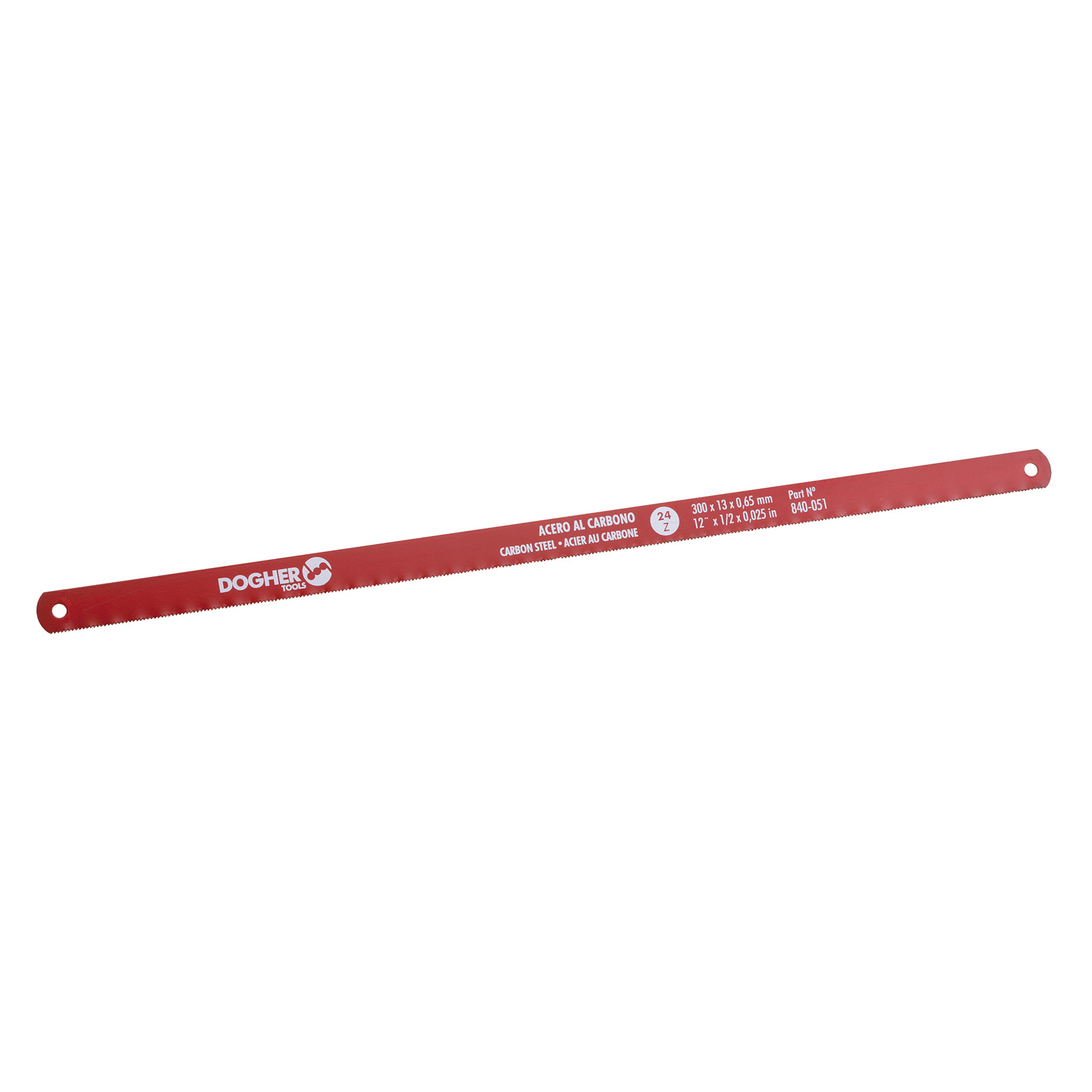 Pack 100 Hojas Sierra DOGHER Acero Carbono 24 Dientes 300x13x0,65