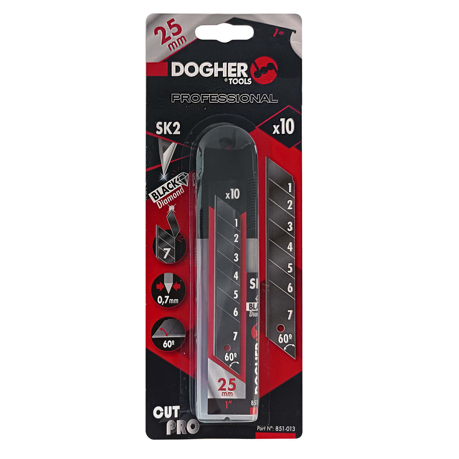 Cuchillas DOGHER BLACK SK2 125x25 mm