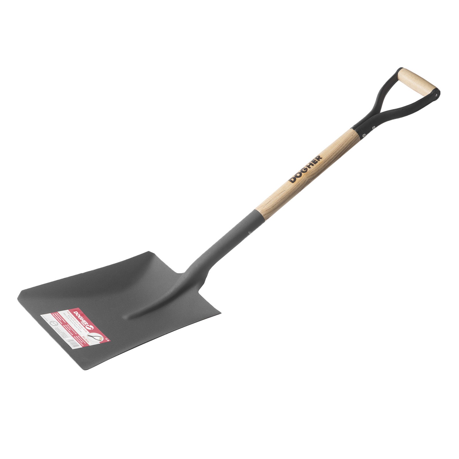 Pala Cuadrada DOGHER 280X340 mm Mango Madera Anilla 1020 mm