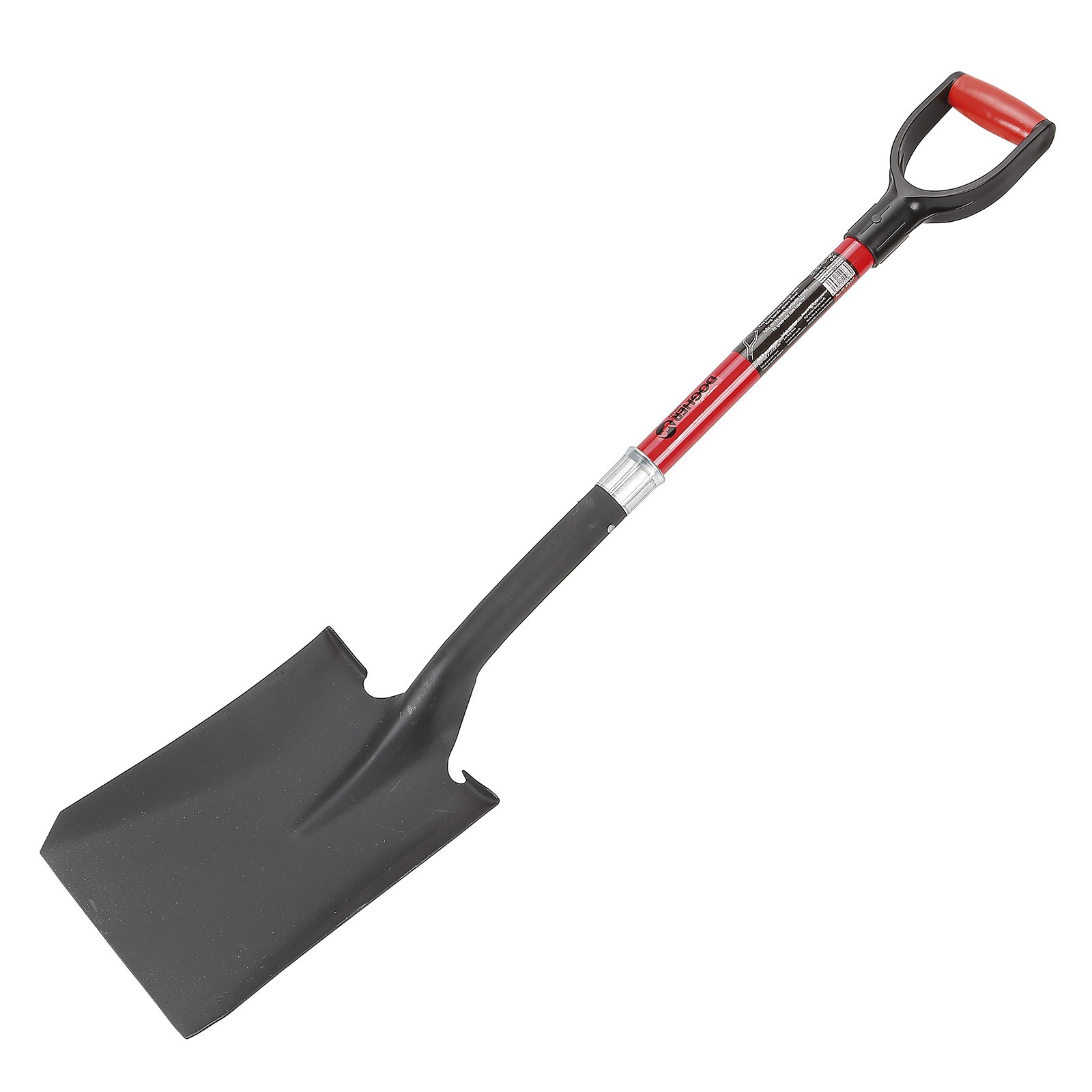Pala Cuadrada DOGHER Acero 295X225 mm Mango Fibra de Vidrio Anilla 1010 mm