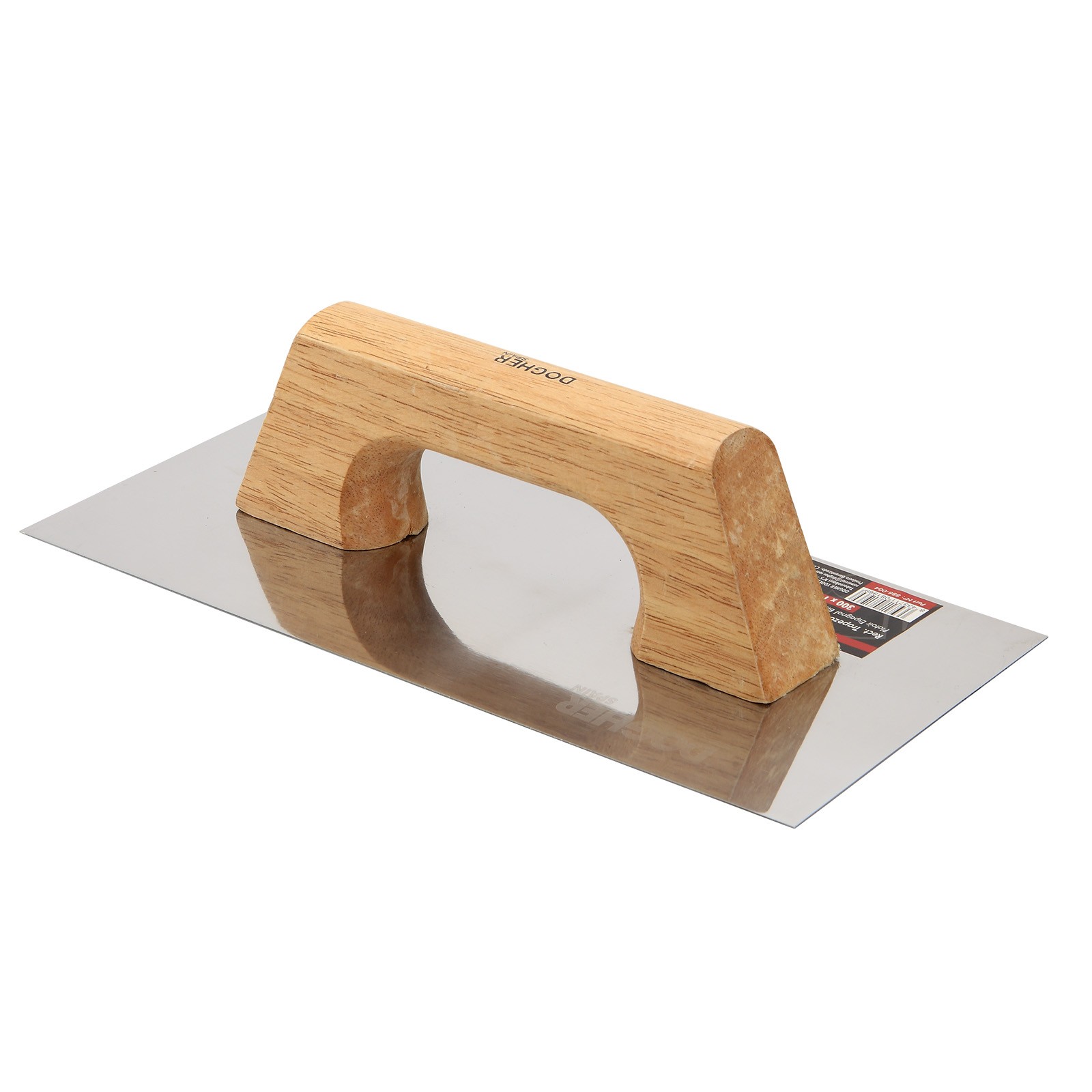 Llana DOGHER Trapezoidal Inox Mango Madera 300X140