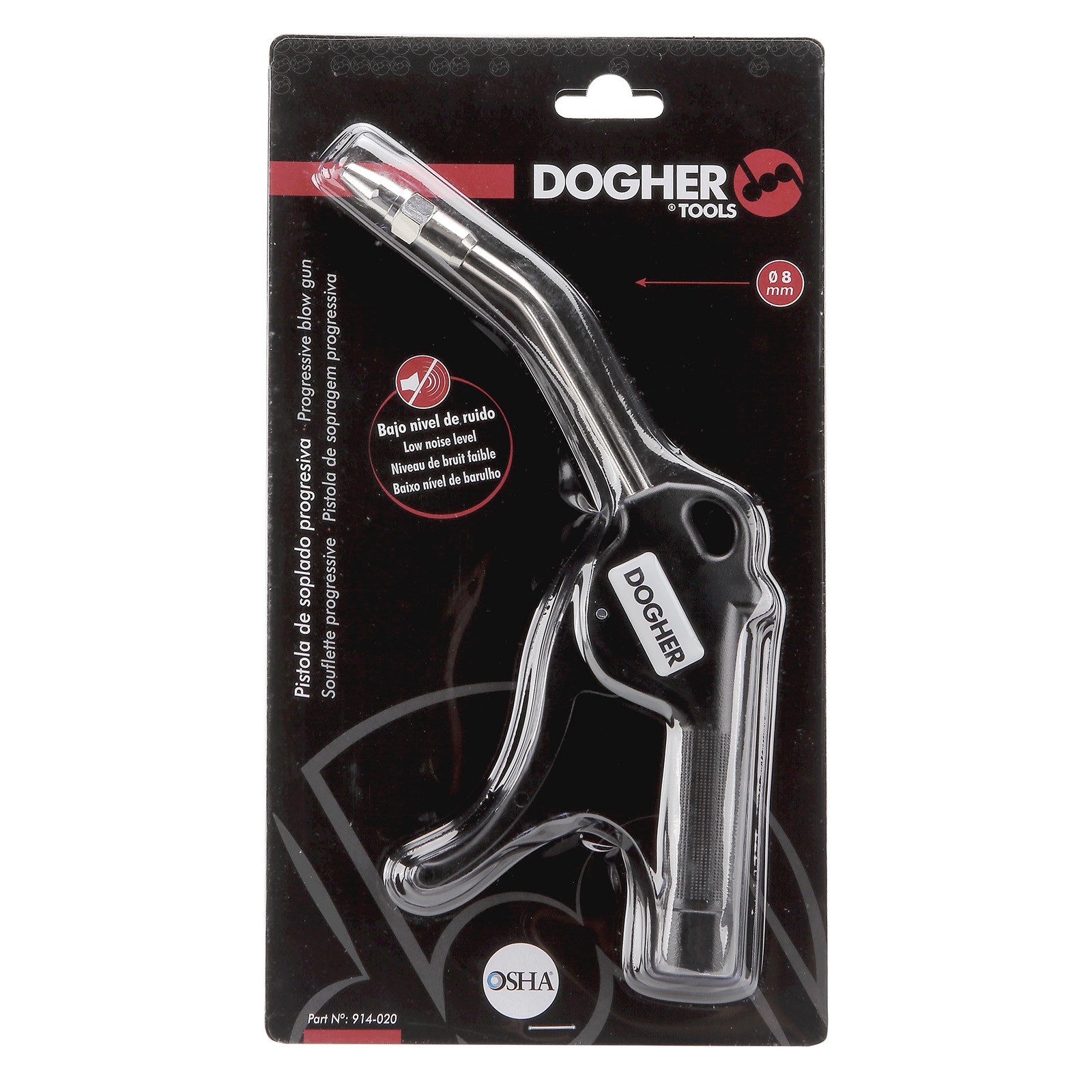 Pistola DOGHER de Soplado Progresiva 212 mm Osha