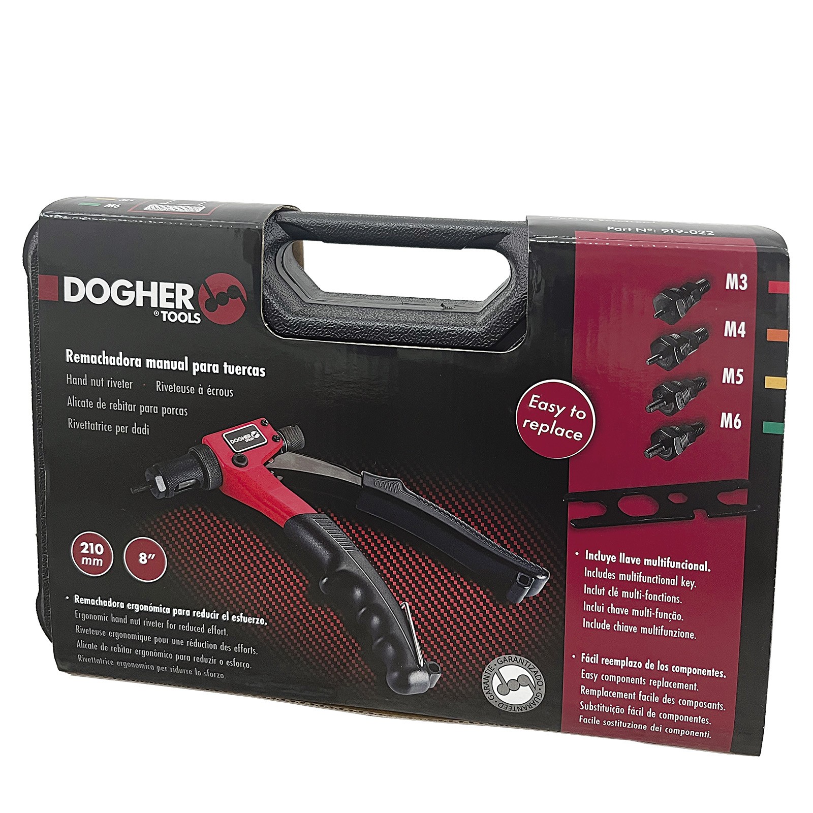 Remachadora DOGHER de Tuercas 1 Mano 210 mm