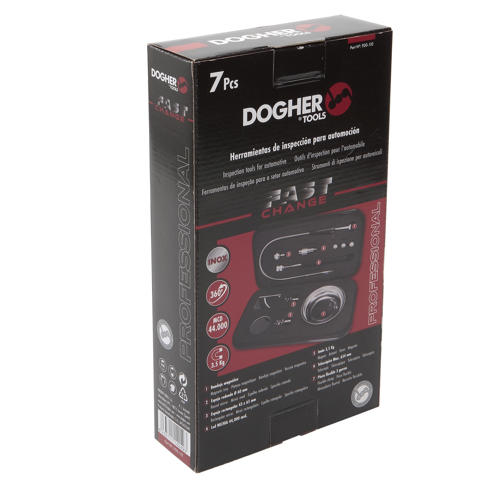 Juego DOGHER 7 Piezas Inspección con Led Fastchange