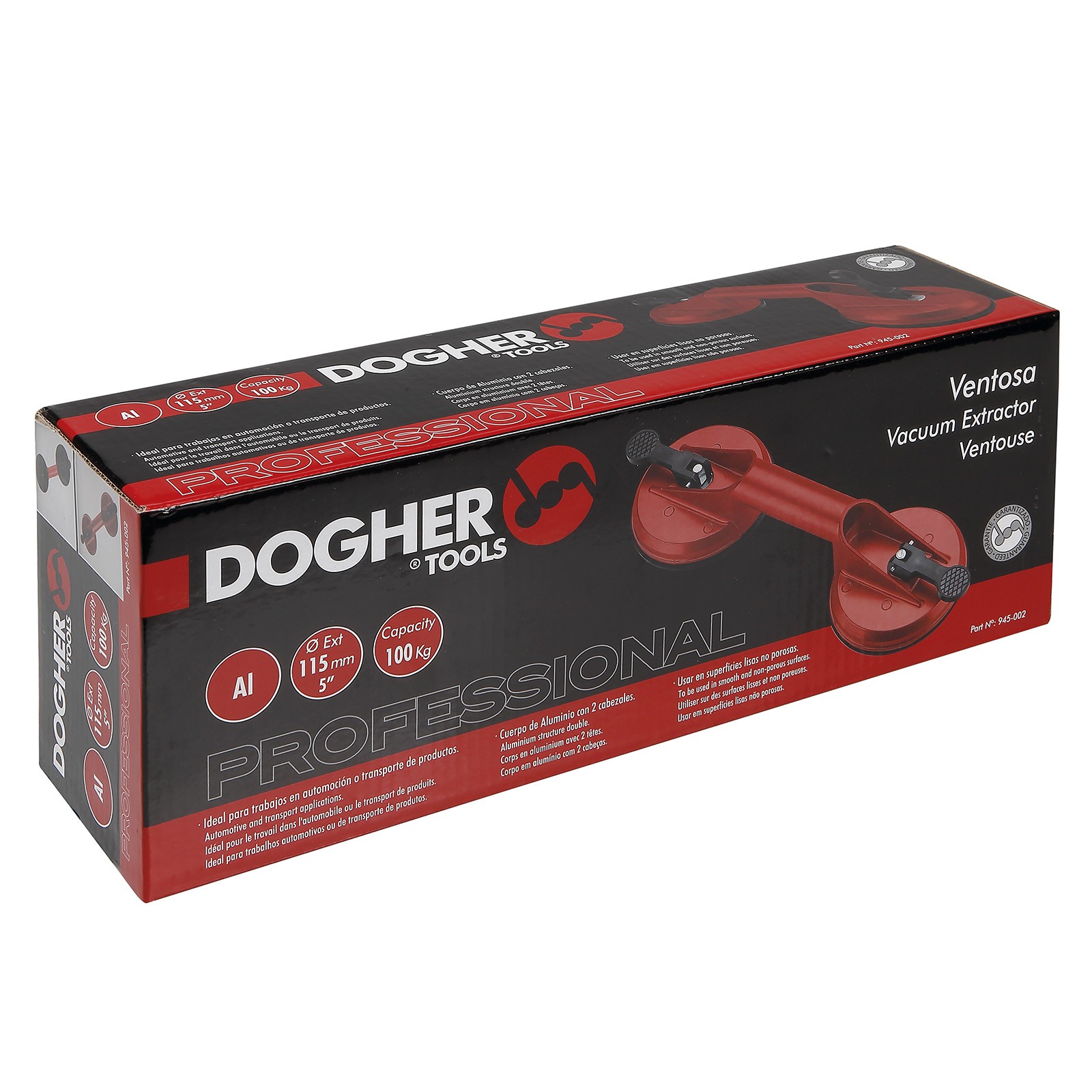 Ventosa DOGHER Doble Aluminio 100 kg