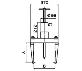 CONJUNTO HIDRÁULICO DE ALARGADERAS Y PATAS PARTE MECÁNICA FORZA SERIE 1000H DE DOS PATAS