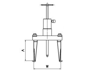 CONJUNTO HIDRÁULICO DE ALARGADERAS Y PATAS PARTE MECÁNICA FORZA SERIE 1000H DE DOS PATAS