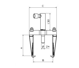 CONJUNTO HIDRÁULICO DE CILINDRO MACIZO PARTE MECÁNICA FORZA SERIE 1000HF DE DOS PATAS