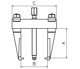EXTRACTOR FORZA SERIE 1000HX DE 2 PATAS CON HUSILLO HEXAGONAL