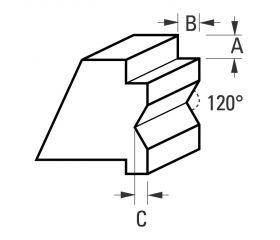 BOCAS PRISMÁTICAS CON ESCALÓN FORZA PARA MORDAZA