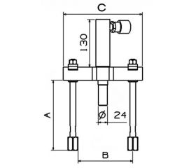 CONJUNTO HIDRÁULICO DE CILINDRO MACIZO PARTE MECÁNICA FORZA SERIE 1100 HF DE ALARGADERAS