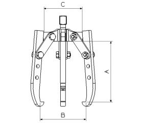 EXTRACTOR FORZA SERIE 1300T0 MECÁNICO DE 3 PATAS
