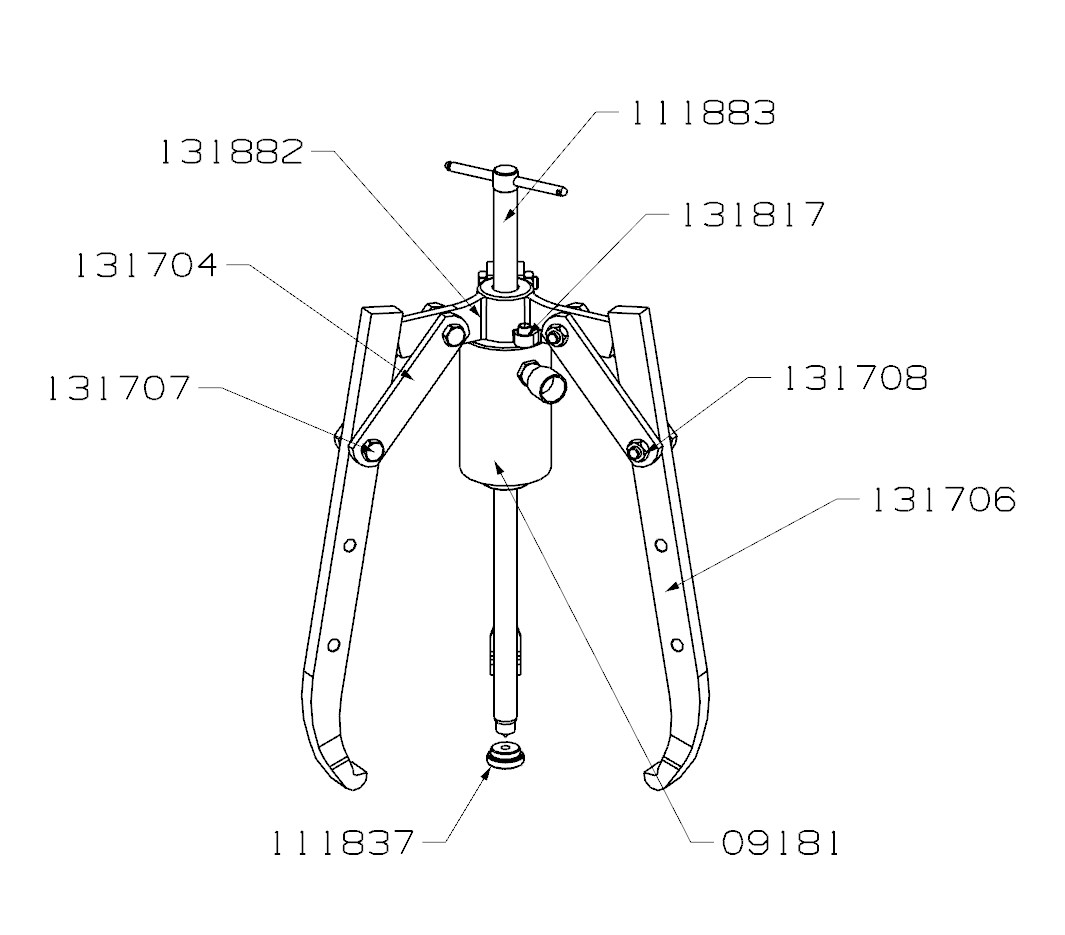 CONJUNTO HIDRÁULICO DE PATAS OSCILANTES PARTE MECÁNICA FORZA SERIE 1300TH
