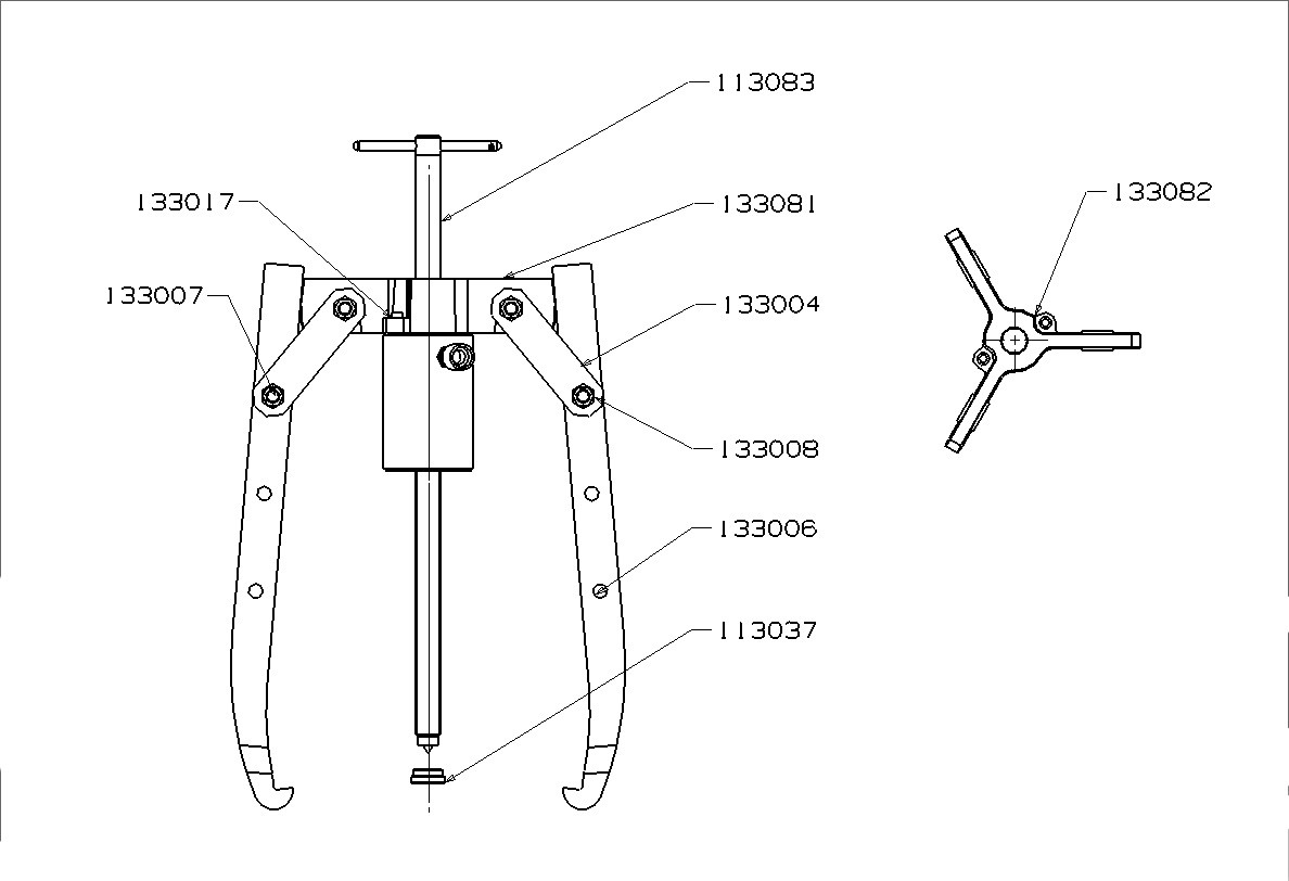 CONJUNTO HIDRÁULICO DE PATAS OSCILANTES PARTE MECÁNICA FORZA SERIE 1300H