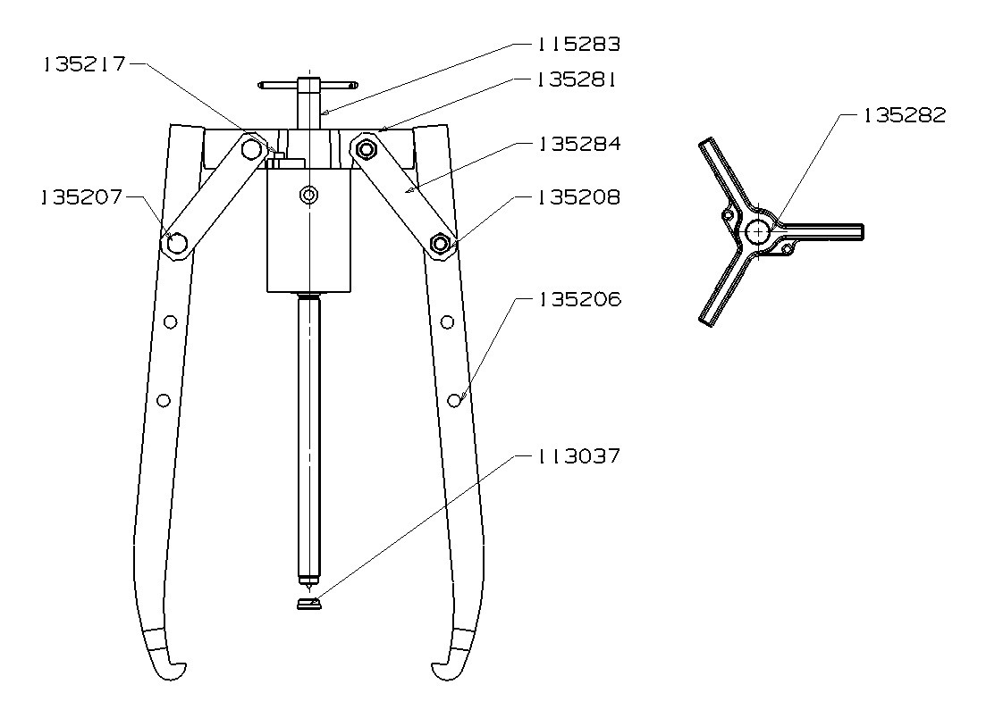 CONJUNTO HIDRÁULICO DE PATAS OSCILANTES PARTE MECÁNICA FORZA SERIE 1300H