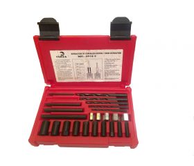 JUEGO EXTRACTORES DE TORNILLOS ROTOS FORZA CON BROCAS IZQUIERDAS Y GUÍAS SERIE 5010KI