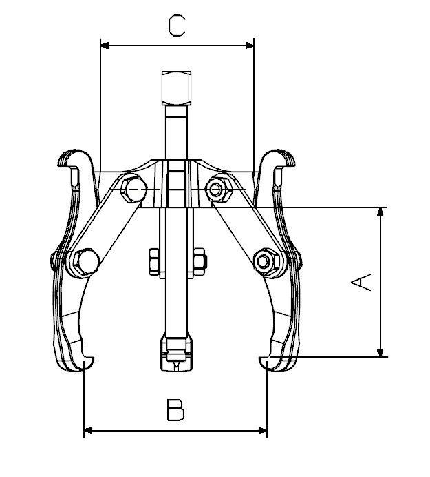 EXTRACTOR REVERSIBLE FORZA SERIE 1400T DE 3 PATAS