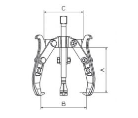 EXTRACTOR REVERSIBLE FORZA SERIE 1400LT DE 3 PATAS LARGAS