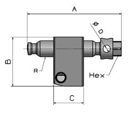 TACO HUSILLO MECÁNICO COMPLETO HORIZONTAL FORZA