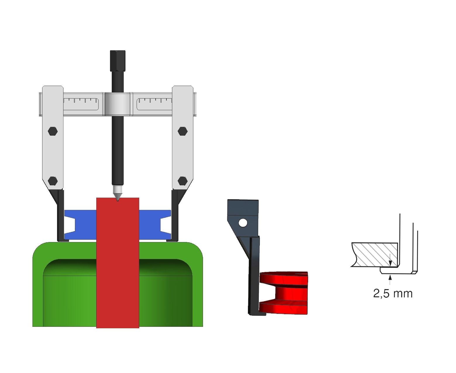 EXTRACTOR FORZA SERIE 1750 DE 2 PATAS FINAS
