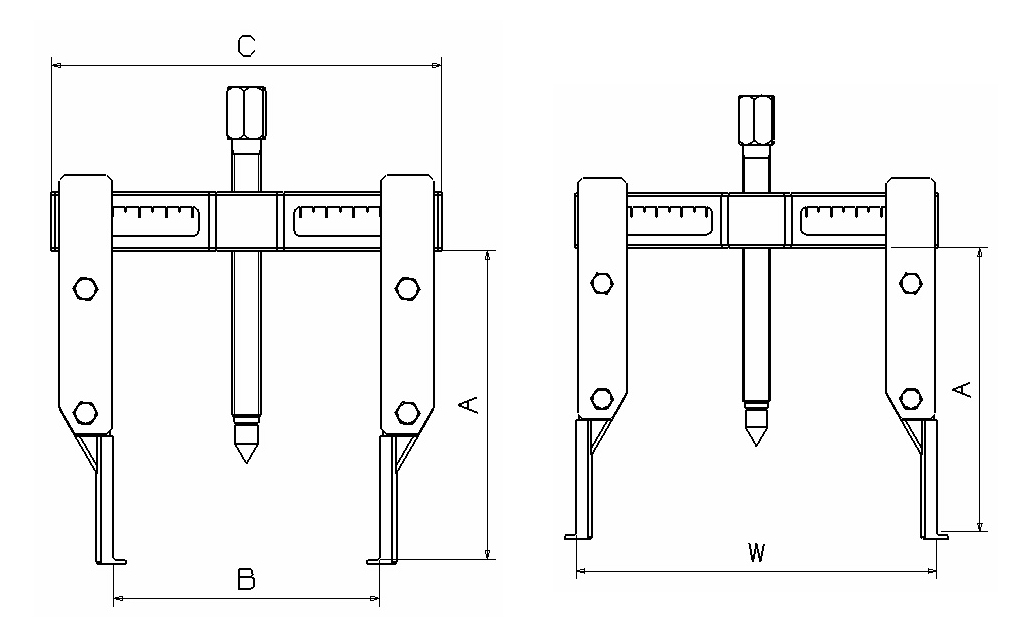 EXTRACTOR FORZA SERIE 1750 DE 2 PATAS FINAS