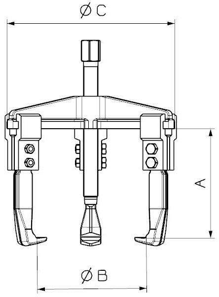 EXTRACTOR FORZA SERIE 2400T DE 3 PATAS