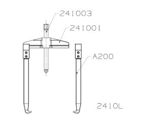 EXTRACTOR FORZA  SERIE 2400L DE 2 PATAS LARGAS